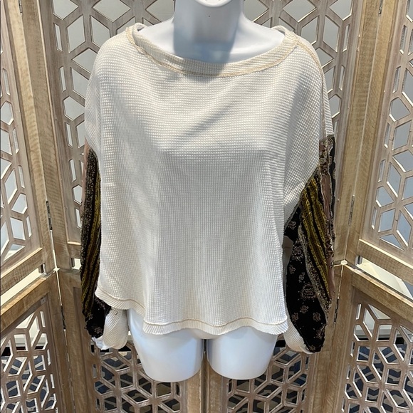 Free People Blossom Paisley Balloon Sleeve Therm - Picture 4 of 16